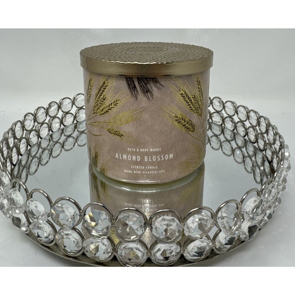 HTF~Bath & and Body Works 14.5 oz Scented 3 Wick Candle ALMOND BLOSSOM~Rare